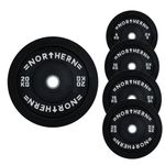 Olympic Weight Plate Disc Rubber Coated Cast Iron Bumper Weight Lifting Plates Vinyl Set for Deadlift Barbells Dumbbell Bars Strength Training Home Gym Fitness Workout 5,10,15,20KG Single & Set