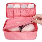 ORTON MART Travel Underwear Panties Bra Pouch Organizer, Bag Pouch Waterproof Personal Garment Bag Case, Undergarments Organizer for Women Men, Travel Pouch Kit Bag, Cosmetic Vanity Jewelry Bag