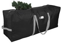 Primode Christmas Tree Storage Bag | Fits Up to 7.5 Ft. Disassembled Xmas Tree | 50” x 15” x 20” Tree Storage Container | Heavy Duty Holiday Storage Box | Durable 600D Oxford Material (Black)