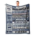 Xutapy Son in Law Blanket 60’’x50’’, Son in Law Gifts from Mother in Law, to My Son in Law Gifts, Son-in-Law Gifts Throw Blanket, Best Christmas/Birthday Gift Ideas for Son in Law