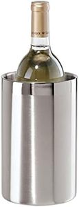 OGGI Stainless Steel Double Wall Wine Cooler - Insulated Tabletop Wine Chiller for White Wine & Champagne, Fits Most Standard Sized Bottles