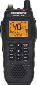 President RANDY III Portable CB Radio – Handheld Two-Way Transceiver