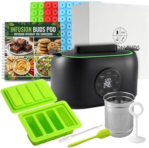 2-In-1 Magical Infuser Machine, Herb Decarboxylator & Gummy Maker. Butter maker Machine for creating Infused Butter, Gummies, Herbal Oil & More. Recipe Book & All Accessories