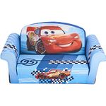 Marshmallow Furniture, Children's 2-in-1 Flip Open Foam Compressed Sofa, Disney's Cars