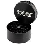 Santa Cruz Shredder Metal Herb Grinder Knurled Top for Stronger Grip 3-Piece Large 2.7" (Black)