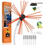 Bluesea 23 Feet Chimney Sweep Kit, Ergonomic Chimney Cleaning Kit, Extends Up to 23 Feet, Chimney Cleaning System with Chimney Brush, 7 Flexible Chimney Rods