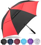 ZOMAKE Extra Large Golf Umbrella 68 Inch - Grand Parapluie de Golf Automatic Open Double Canopy Vented Oversize Men's Golf Umbrellas for Rain Windproof Stick Umbrellas(Black/Red)