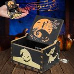 FFTANXS Nightmare Before Music box,Nightmare Before Christmas Hand Crank Music Box,Gothic Gifts Wooden Music Box Suitable for Halloween,Music Box Playing Melody THIS NIGHTMARE BEFORE CHRISTMAS