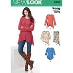 NEW LOOK Patterns Misses' Knit Tunics Size: A (XS-S-M-L-XL), 6415