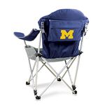 PICNIC TIME NCAA Michigan Wolverines Reclining Camp Chair, Navy