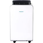 Keystone 115V 8,000 BTU Portable Air Conditioner | Follow Me Remote Control | Programmable Timer | LED Display | Sleep Mode | Dehumidifier | Wheels | AC for Rooms up to 250 Sq. Ft | KSTAP08MAC, White