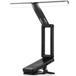 CAHAYA Rechargeable LED Music Stand Clip-on Light Music Stand with Clamp 10 LEDs Bright Foldable Cordless Portable Light 2 Modes 6 Hours Duration, CY0240