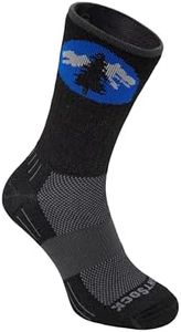 Wrightsock DL Escape Crew Black w/PCT Logo 1 SM (Women's Shoe 4-6)