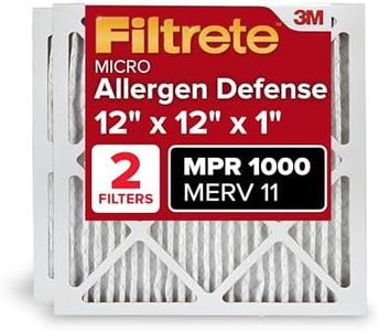Filtrete AC Furnace Air Filter, MERV 11, MPR 1000, Micro Allergen Defense, 3-Month Pleated 2.54 cm Electrostatic Air Cleaning Filter, 2 Pack (30.4 x 30.4 x 2.5 cm)