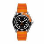 Michael Kors Silicone Analog Black Dial Men's Watch-Mk9157, Band Color-Orange