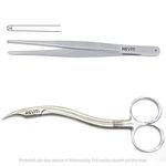 Reviti Suture Cutting Scissor, Tooth Forcep Stainless Steel Surgical Set