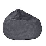 rucomfy Beanbags Large Corduroy Slouchbag. Bean Bag Chair for Adults, Teens and Kids. Home Furniture Seating for Living Room or Bedroom. Machine Washable - 80cm x 110cm (Slate Grey, Beanbag Only)