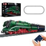 Mould King 12007S Steam Locomotive Building Blocks Set for Adults, 2412PCS Classic World Railway Train Model, Large Scale Collectible Steam Engine, Display & Assembly Model for Train Enthusiasts