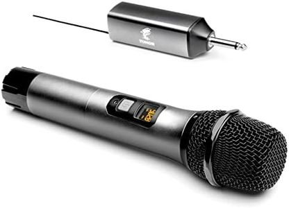 Wireless Microphone, TONOR UHF Metal Cordless Handheld Mic System with Rechargeable Receiver, for Karaoke, Singing, Party, Wedding, DJ, Speech, 200ft ( TW-620)