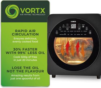 Tower Vortx XL Air Fryer Oven – Large Capacity, Rapid Hot Air Cooking