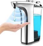 Automatic Soap Dispenser, FKWin Hand Free Touchless Liquid Soap Dispenser with 17oz/500ml Visible Clear Tank, Adjustable Soap Dispensing Volume Control, Suitable for Kitchen Bathroom Hotel