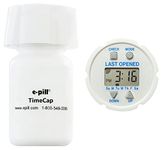 Pill Timer. Easy to Set. Automatically records LAST OPENED Day and Time indicator. Up to 24 Auto-Repeating Daily Alarms. Popular e-pill TimeCap fits on Pill Bottle (included). Proven in Clinical Study to Reduce Medication Non-Adherence. Great gift for ..