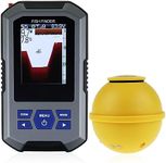 Fish Finder Wireless Sonar Sensor 125kHz Frequency 45 Meters / 147 Feet Depth Alarm Function and Large LCD Display