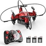 Holyton HT02 Mini Drone for Kids Beginners, Easy Pocket RC Quadcopter with Altitude Hold, 3D Flips, 3 Speed Modes, 3 Batteries, Headless Mode, Protection Guards and Emergency Stop, Gift for Boys Girls