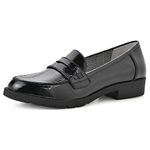 CLIFFS BY WHITE MOUNTAIN Women's Shoes Galah Penny Loafer, Black/Patent, 8.5