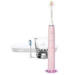 Philips Sonicare DiamondClean Smart 9300 Electric Toothbrush, Sonic Toothbrush with App, Pressure Sensor, Brush Head Detection, 4 Brushing Modes and 3 Intensity Levels, Pink, Model HX9903/25