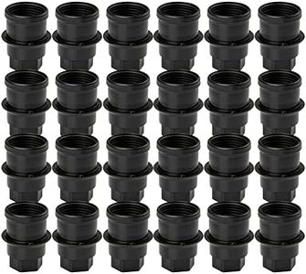 FANHAY 24PCS Black Wheel Lug Nut Cover Caps 12472838 15767268 for Chevrolet GMC C1500 C2500 Cadillac Truck 22mm