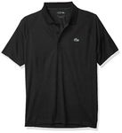 Lacoste Men's Ultra Dry Raglan Sleeve Polo Sport Short, Black, Medium