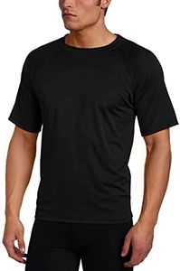 Kanu Surf Men's Solid Rashguard UPF 50+ Swim Shirt, Black, X-Large