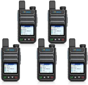 OMIZN G3 Global Walkie Talkie Unlimited Range, 4G LTE PoC Two Way Radio with AES256 for Outdoor Business Security Family,Grey 5 Pack