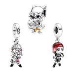 Doyafer 925 Sterling Silver Charms Set Cool Hero for Women Children Bracelets Necklace Birthday Gifts 3-Piece/Package…