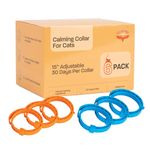 6 Pack Calming Collar for Cats - Calming Cat Collar, Cat Pheromone Collar, Cat Calming Collar for Anxiety - Efficient Relieve Reduce Stress Relief for Cats, Ideal for Meowing and Anxiety Reduction