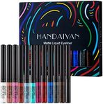 RoseFlower 12 Colors Matte Liquid Eyeliner Set, Colorful Quick Dry Eyeliner Set, Neon Eye&Lip Liner For Women Waterproof Highly Pigmented Rainbow Eyeliner Pencil EyesShadow Makeup Pen#B