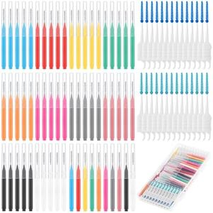 lanjue 355 Pieces Braces Flossers for Braces, Interdental Brush Soft Dental Floss Picks Braces Cleaning Kit Toothpick Dental Brush Braces Teeth Flossers Brushes for Tooth Cleaner(Multiple Sizes)