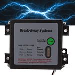 Break Away system with LED Test Battery Meter Trailer Box Break Away Kit 12V Test Break Away System with Switch Emergency Brake Switch Accessories (Without Battery)