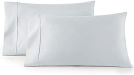 HC Collection King Pillow Cases Set of 2- Microfiber, Extra Soft Pillowcases - Easy Care & Machine Washable - Ice Blue