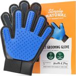 Cat Grooming Glove, Dog Grooming Glove, 2 Pack Velcro Cuff Pet Grooming Glove, Hair & Fur Remover for Cats Brush Gloves, Grooming Mitt, Grooming Gloves for Short Medium Long Hair