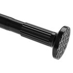 Tension Curtain Rod, 51-126 Inch,Spring Closet Rod, for Windows or Shower, Easy to Install, No Drilling, No Rust, for Bathroom, Rod Diameter 1.26 Inches, Black,Umimile