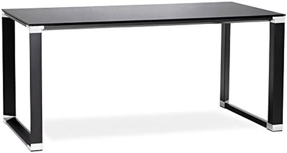 ALTEREGO Bureau de Direction Design Noir 160x80x73 cm Bureau Moderne aux Grandes Dimensions.