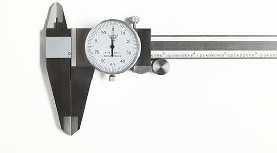 PEC Dial Caliper 0-12 Inch, Stainless Steel Precision Measuring Tool with Shock-Proof Dial, High Accuracy ±0.0015"