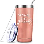 JERIO World's Best Grandma Gifts Funny Grandma, Grandmother, Nana Gifts for Mother's Day from Grandaughters, Grandsons Best Grandma Presents for Birthday 20oz Tumbler