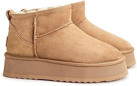 UGG AUZLAND SHEEPSKIN UGG Boot Chestnut,UGG Boots Short Boots Platform for Women Australian Sheepskin Boots Warm and Comfort Boots Platform Size 7