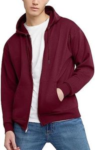 Hanes P180 Felpa con Cappuccio, Marrone Rossiccio, XL Uomo
