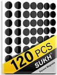 Sukh 120PCS Round Magnets Magnetic Tape Strip - Magnet Sheets Magnets with Adhesive Backing Magnet on One Side Self Adhesive on The Other Side for Fridge Organisation,Art Project,Classroom