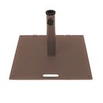 20" Square 36lb. Steel Umbrella Base with Wheels and Carry Handle by Trademark Innovations (Brown)