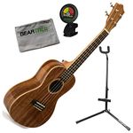 Lanikai Solid Acacia Concert Ukulele, Satin Finish, Case, ACS-C